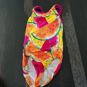 Child Large Snowflake Designs Watermelon Leotard